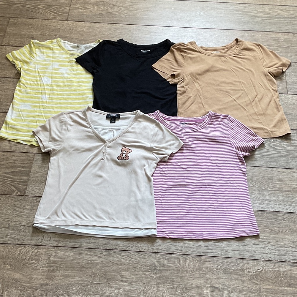 Girls 5 Pc Fitted Tops